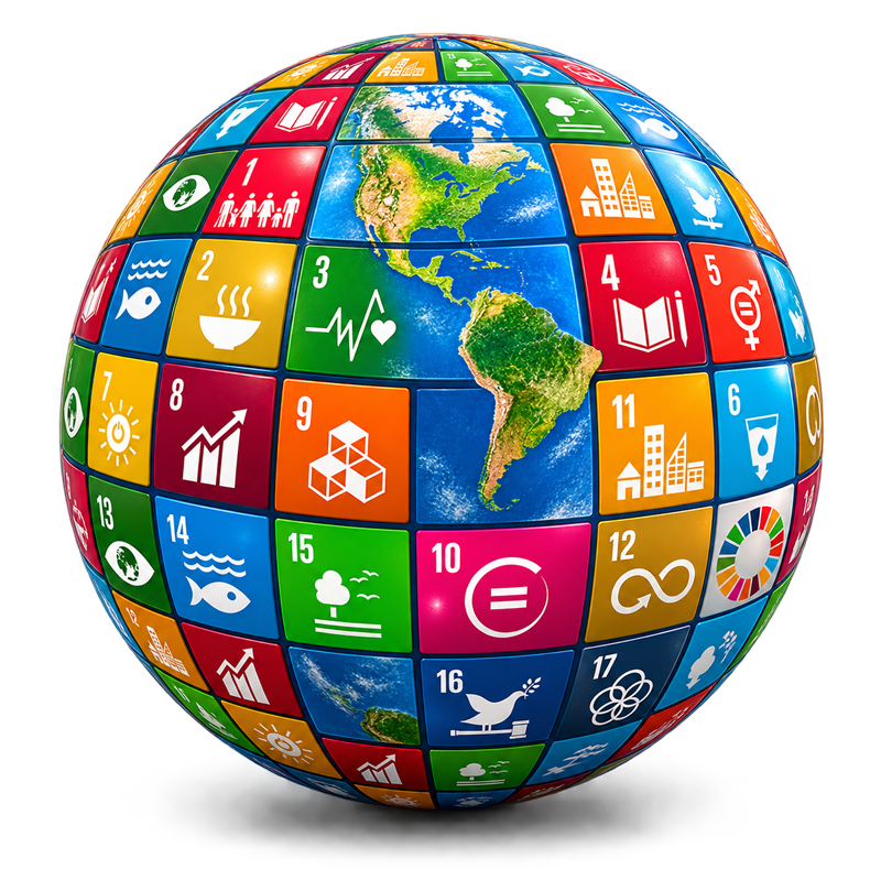 Globo dos Objetivos de Desenvolvimento Sustentável